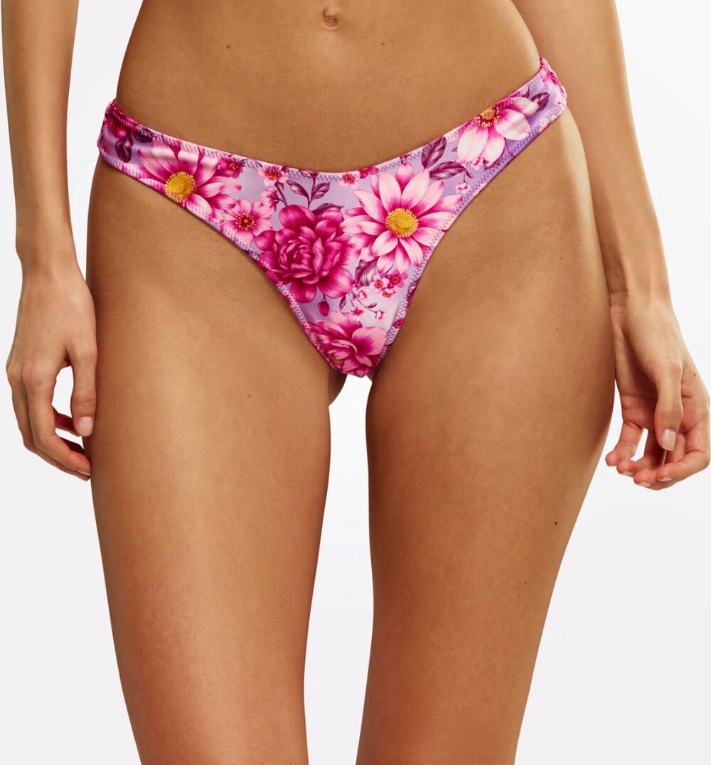 Sommer VITORIA Azalea Brazilian Bikini Bottoms Womens Medium New Floral Purple
